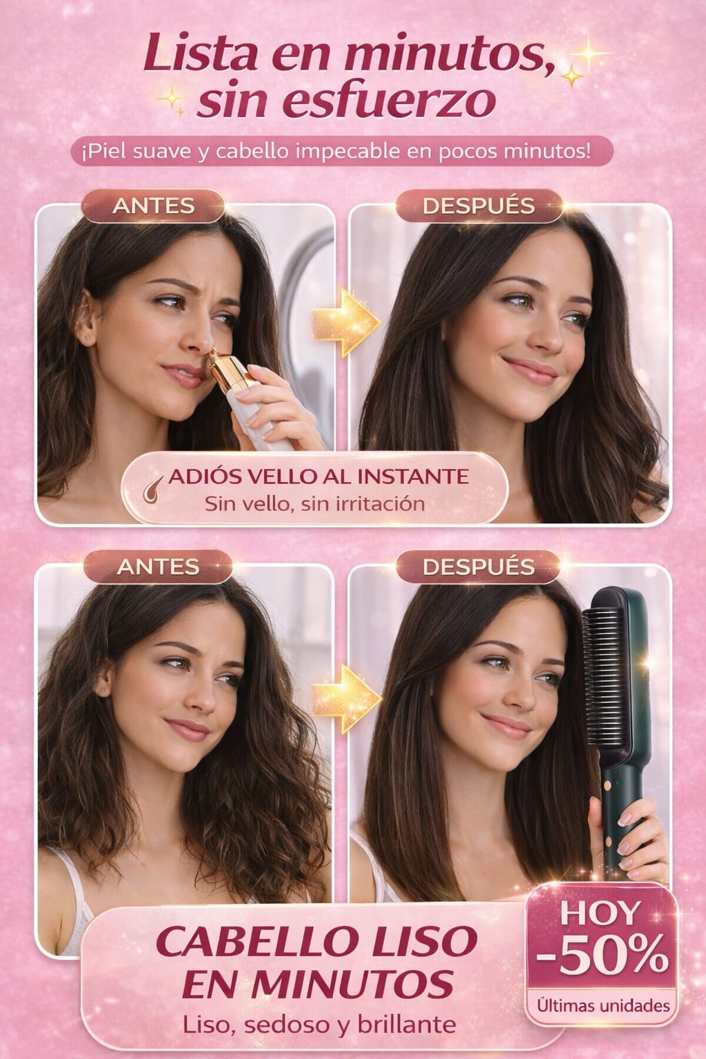 GlowSmooth™ (Depiladora + Cepillo Alisador)