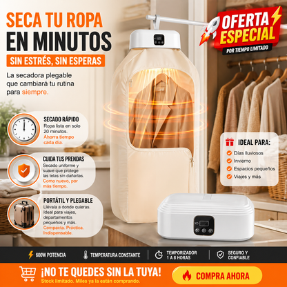 DryGo™ (Secadora Portátil Plegable 360°)