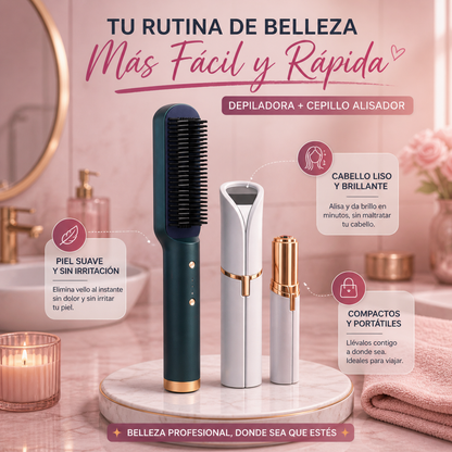 GlowSmooth™ (Depiladora + Cepillo Alisador)